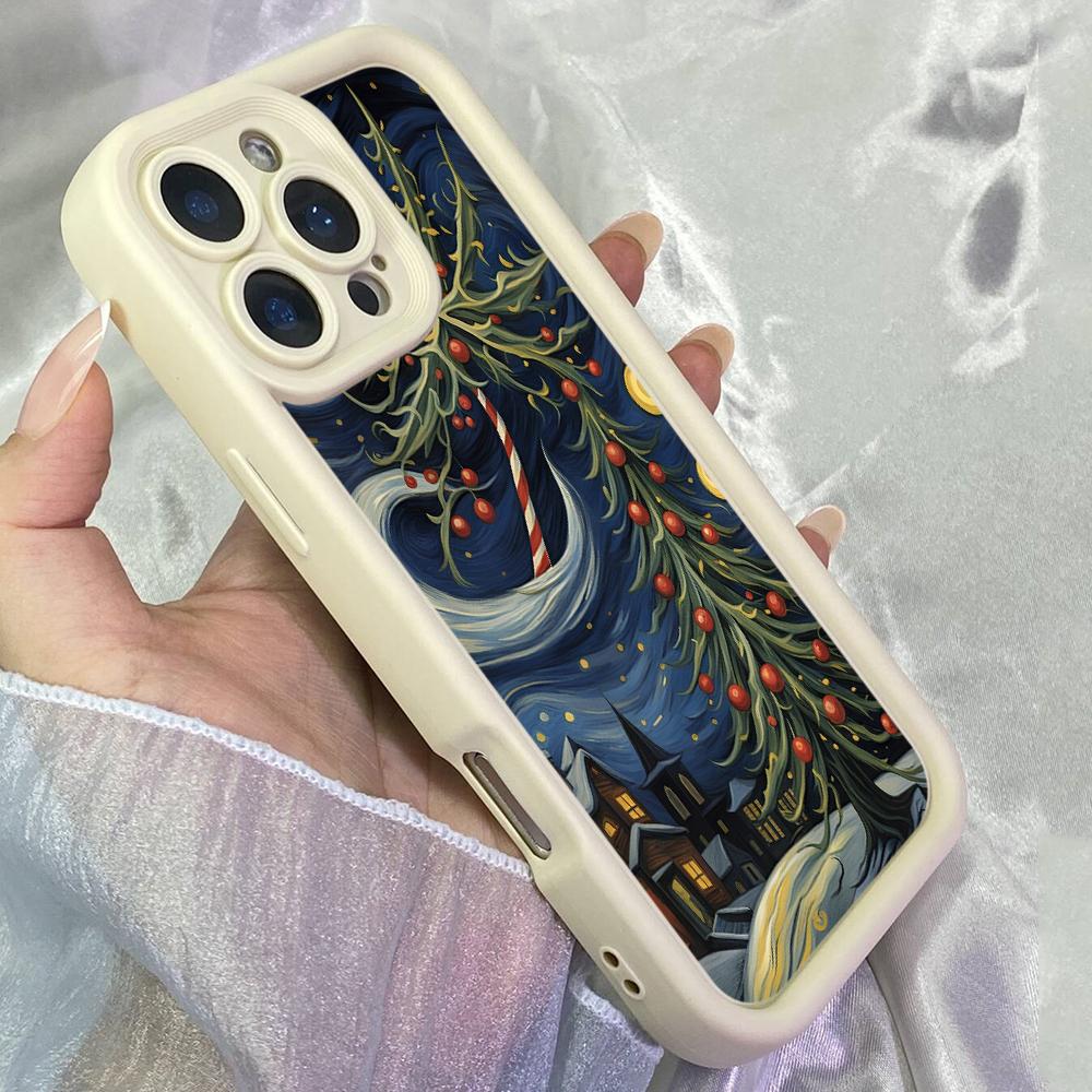JT17 Sapin de Noël Art Déco Téléphone pour pour iPhone 17 16 Pro Max SamsungS26 Ultra A17 A16 A26 A07 Xiaomi 15T Redmi Note 14 Pro Plus Coque Souple en TPU