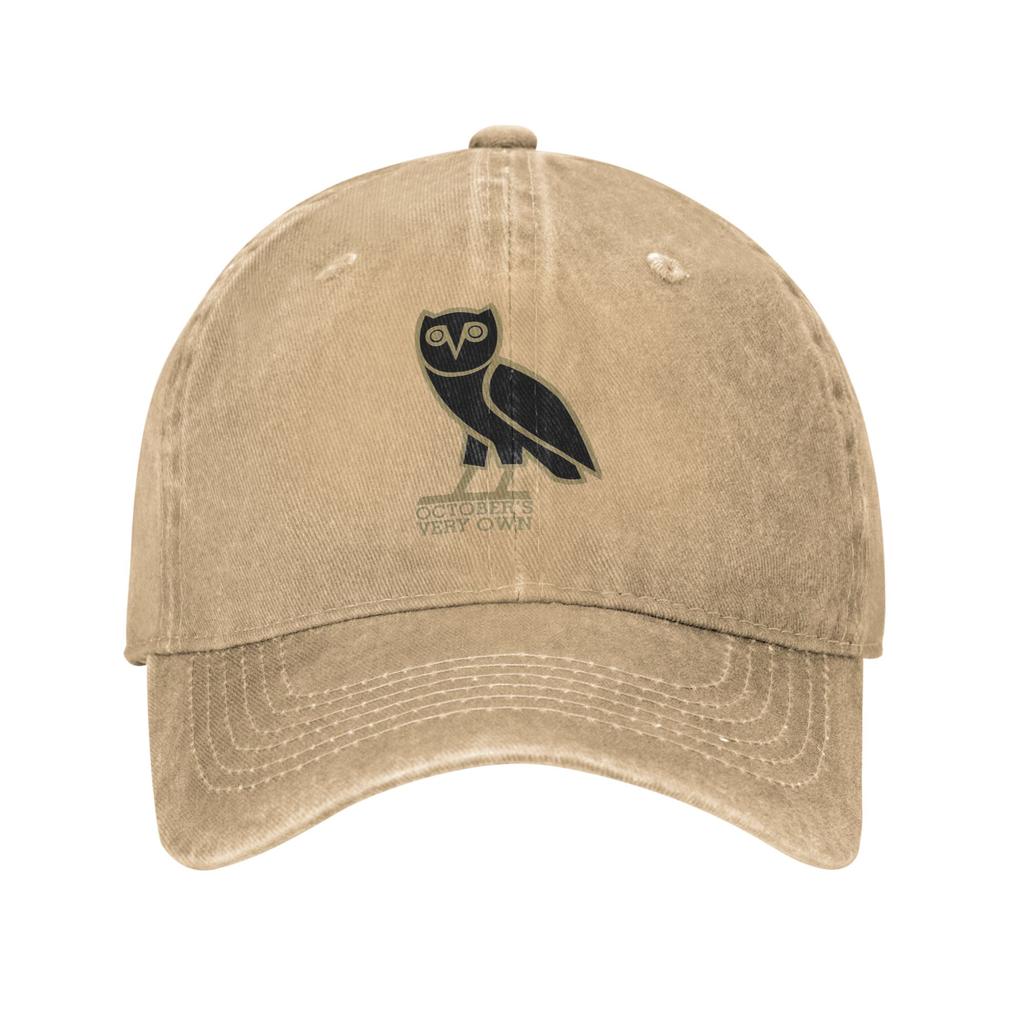 October's Very Own Drake's Owl Washed Denim Baseball Caps Snapback Baseball Hats Breathable Casquette Outdoor for Unisex And Women