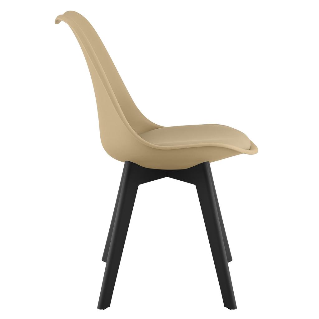 MARK chair - dark beige / black legs x 2