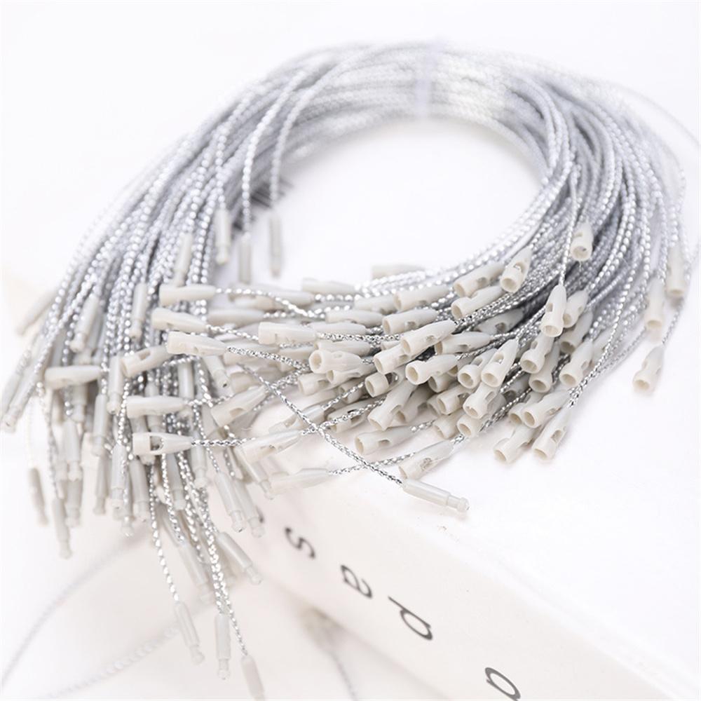 100Pcs Christmas Ornaments Hanger String Ornament Hook Ropes Precut String with Snaps Locking for Xmas Ornament Hanging Decor
