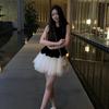Seaside vacation French retro velvet splicing ballet dress princess mesh sleeveless vest dress tutu skirt