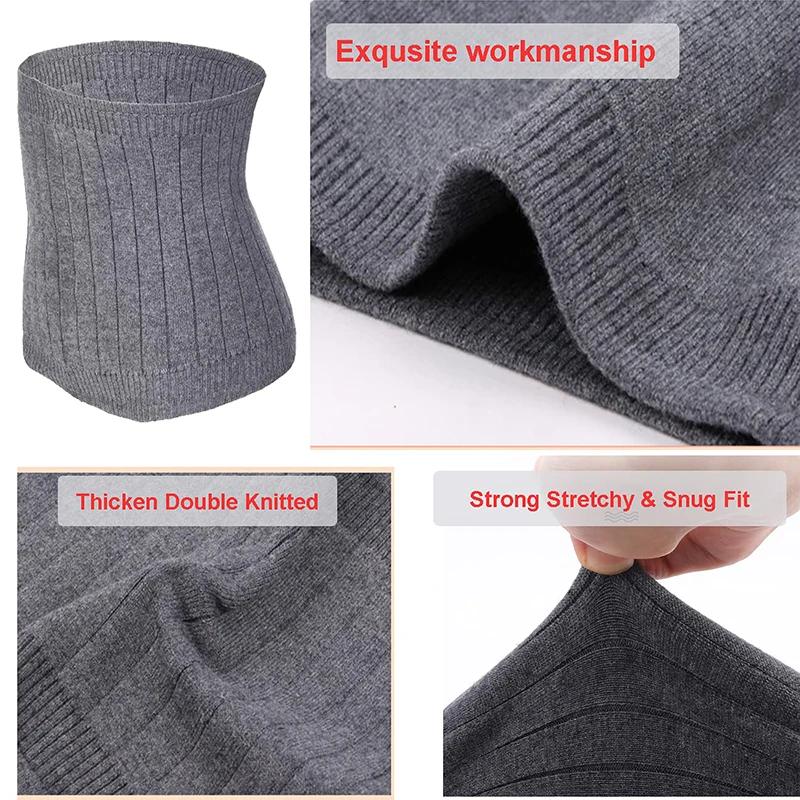 Cashmere Waist Support Warmer Elastic Waist Belt for Cold Weather Kidney Stomach Back Warming Brace Abdominal Protect for Women