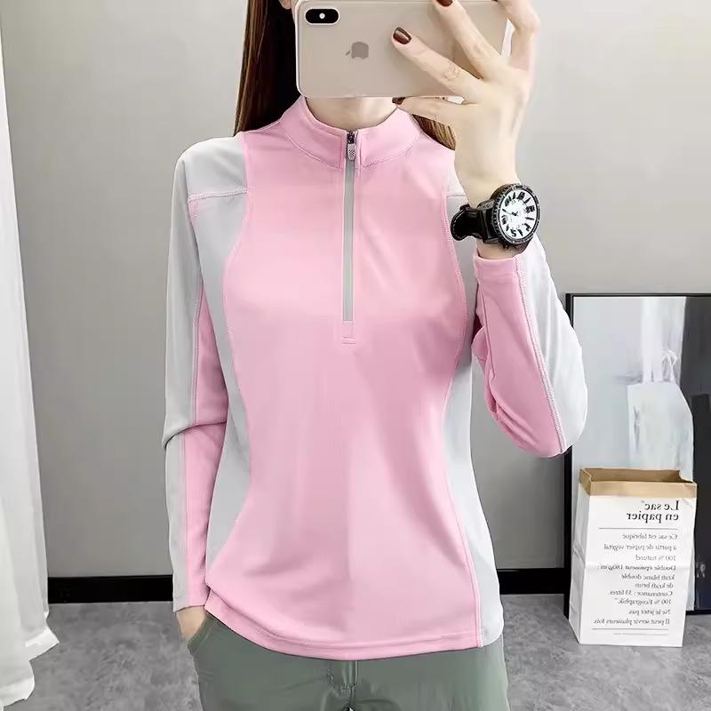 Women's Quick-Dry Long-Sleeve Sport T-Shirt - Breathable, Sweat-Wicking, Slimming, Perfect for Running and Hiking