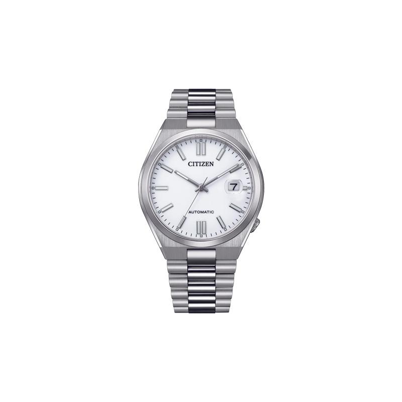 

CITIZEN 50-meter waterproof simple style Automatic Steel Strap 40mm men s watch white dial NJ0150-81A синій