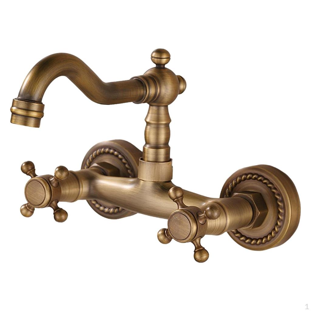 Mounted Kitchen Faucet And Cold Water, Flexible Mixer Tap with Double Handle for Restaurant, RV,