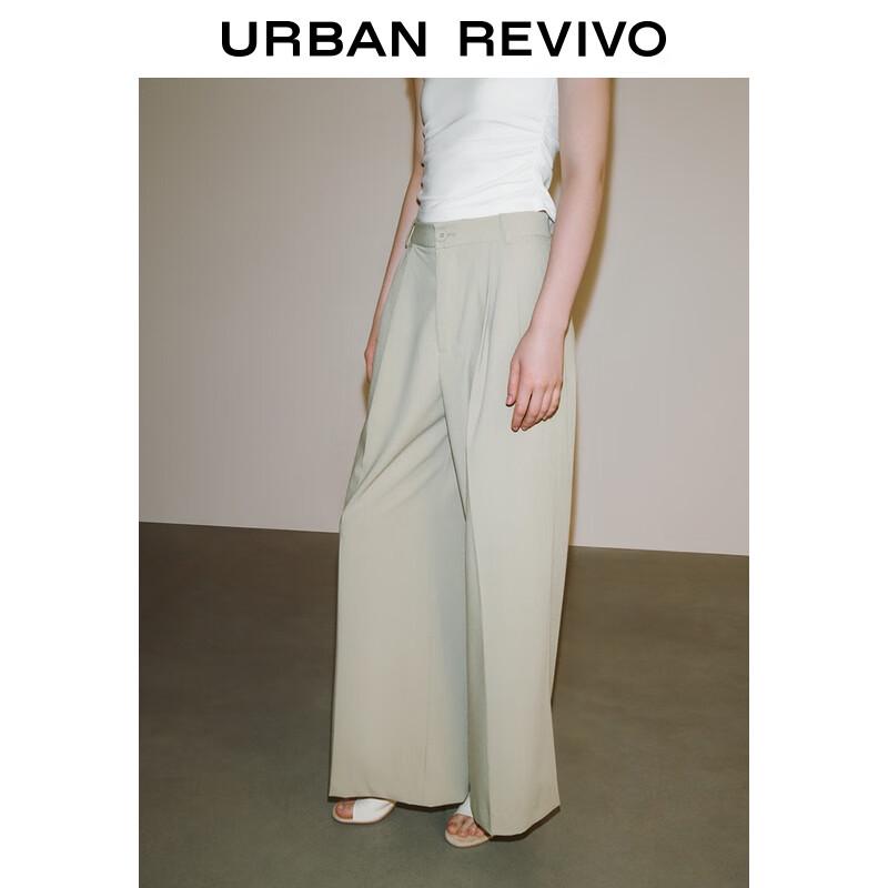 UR 2025 Damen Drapierte Weitbein-Pendlerhose