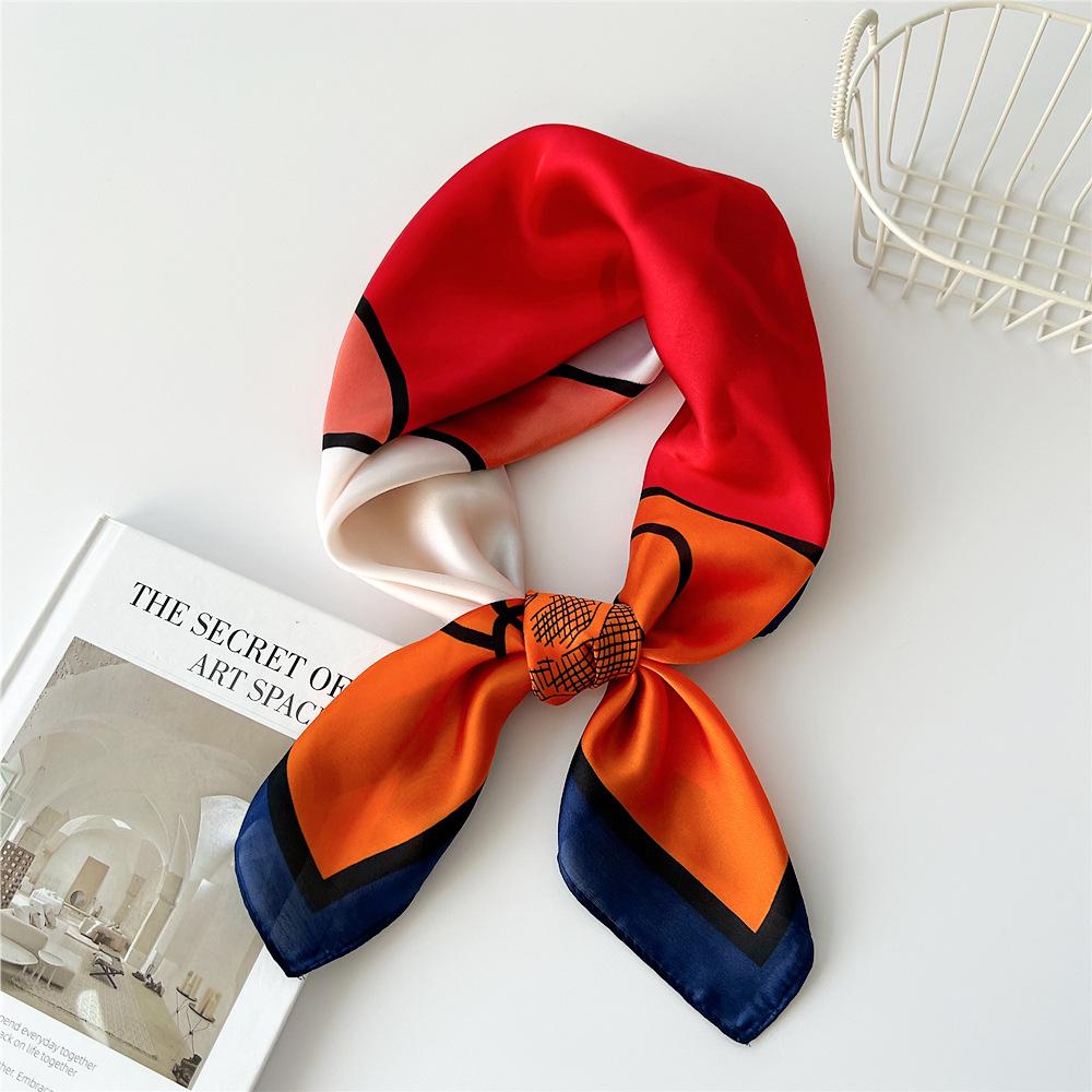 

Модна прикраса Шарф Пов язка для волосся 70 Маленький квадратний шарф Шовковий шарф Жіночий весняно-осінній універсальний маленький шарф Професійний шарф 70*70cm