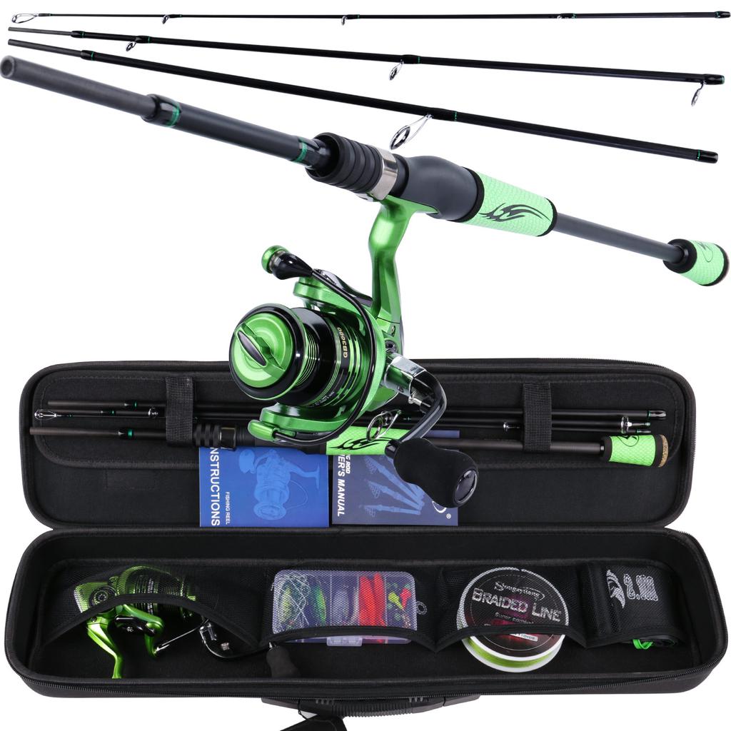 Spinning Fishing Rod and Reel Set 2.1m Fishing Rod with 2000 Fishing Reel for Carp Fishing Tools