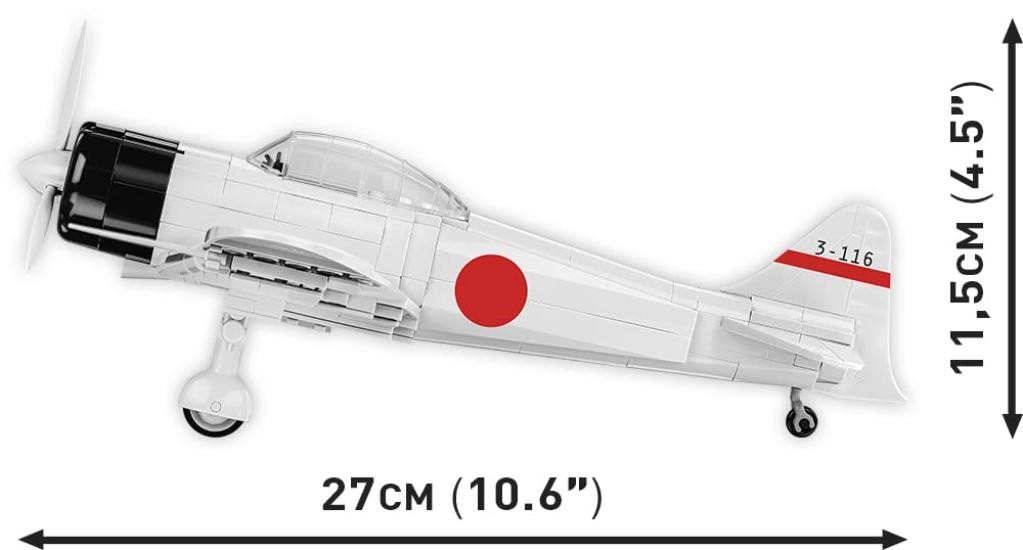 Cobi Historische Sammlung #5729 Zero A6M2 Trägergestützter Jäger (Japanische Armee) Maßstab 132