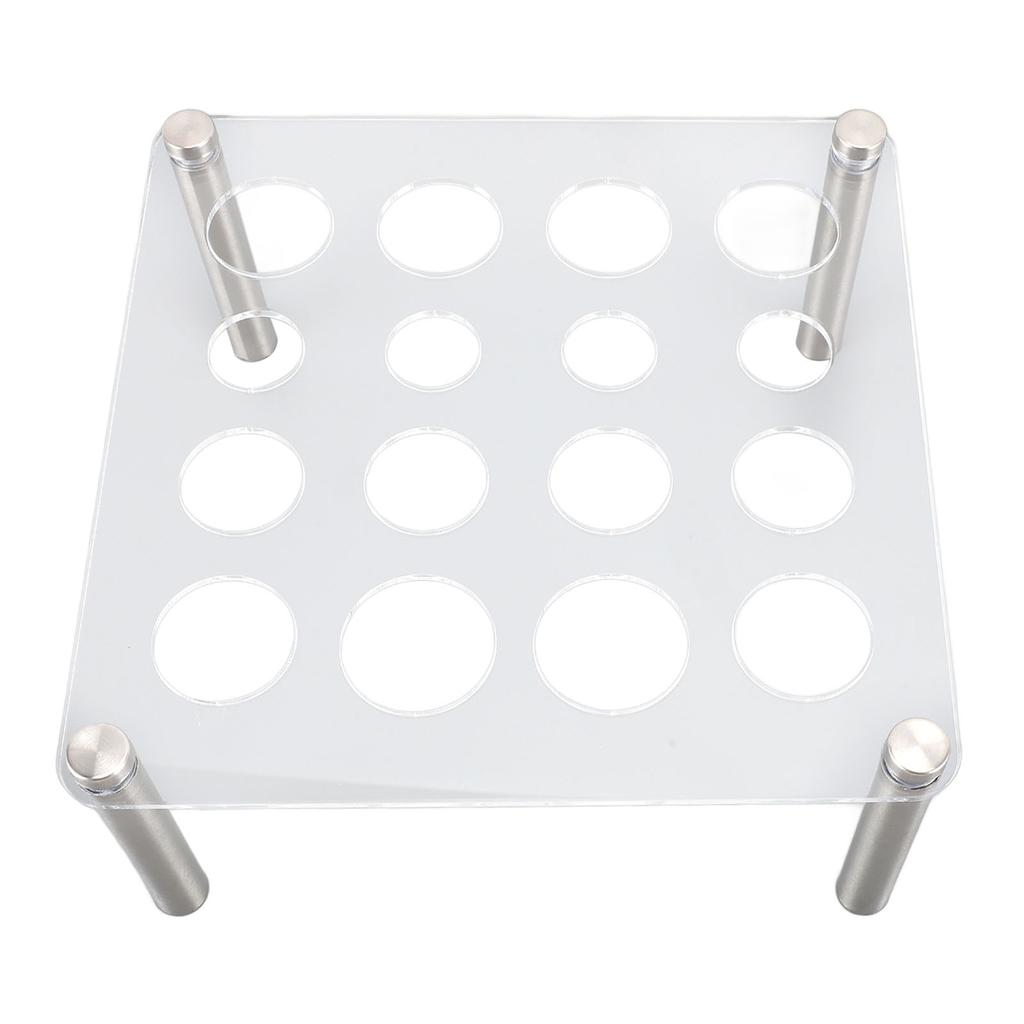 Chess Piece Die Crafting Holder 16 Holes Acrylic Board and Aluminum Support Rods for International C