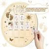 Bär/Ei/Türform Baby Meilenstein-Fotorahmen Hängbare Holztafel Fotobanner Türanhänger