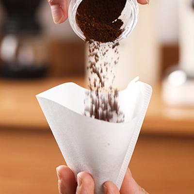 Particelle antiscivolo durevoli Rimuovi la tazza del filtro del caffè usa e getta di colore bianco/legno Versa sopra il creatore del cofanetto Gadget da cucina Imbuto per il caffè