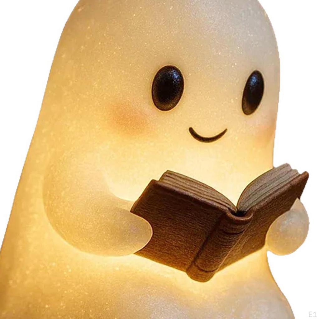Reading Book Lamp Novelty Figurine Halloween Decor Creative Design Small Spooky LED Night Light for