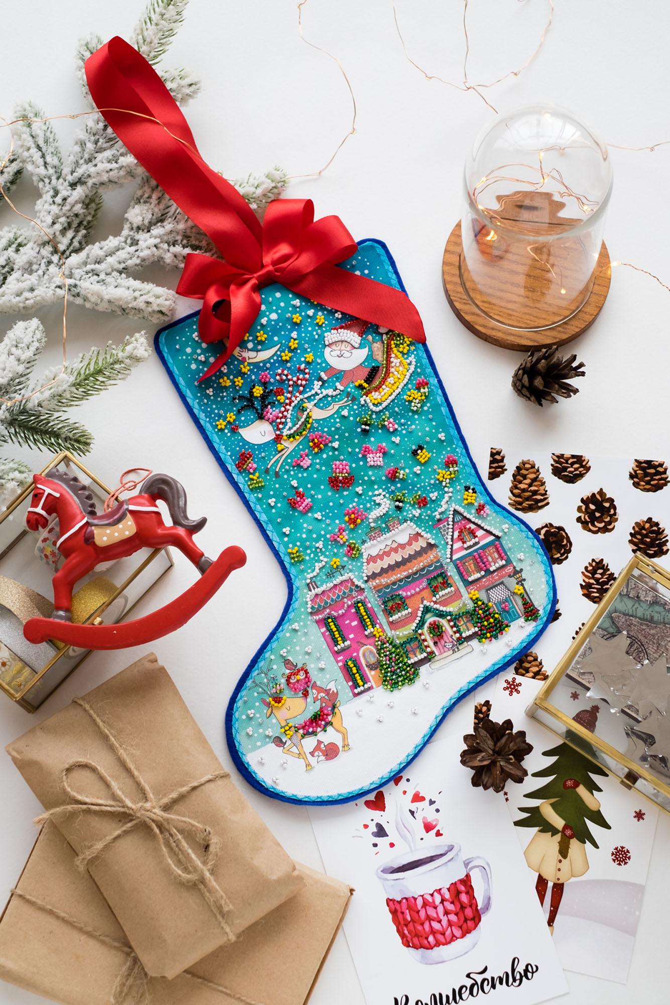 

Набор-сапожок для вышивки бисером на натуральном художественном холсте Абрис Арт 300x200mm Miracles 300x200mm