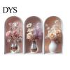 Easy Install Wall Sticker 3 Pcs 3D Vase Stickers Vintage Flower Art Space Extension Self-Adhesive Colorful Floral Blossom Decals for Bedroom