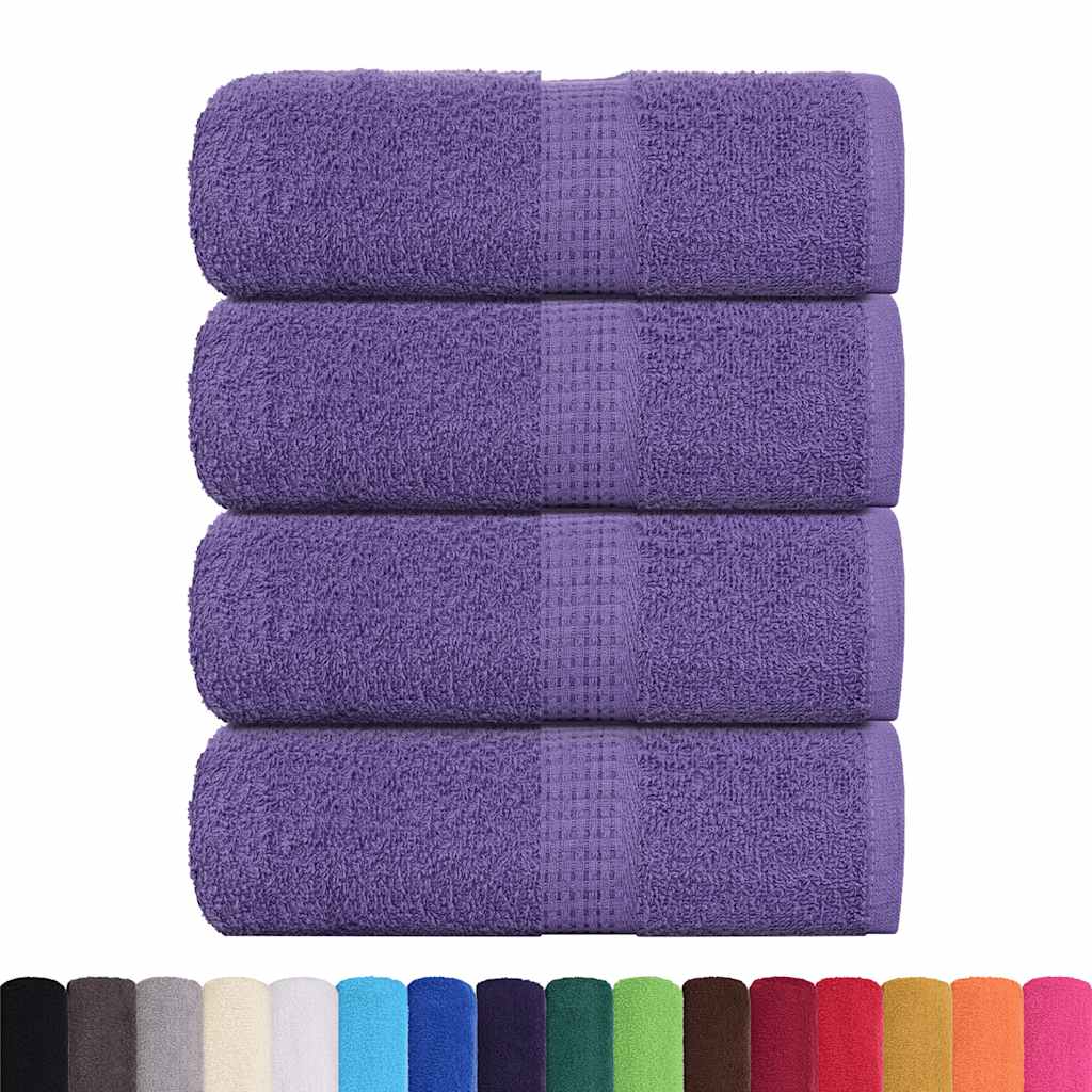 Vidaxl Ręczniki Mydlane 4 Szt. Fioletowe 30X30 Cm 360 Gsm 100% Bawełna