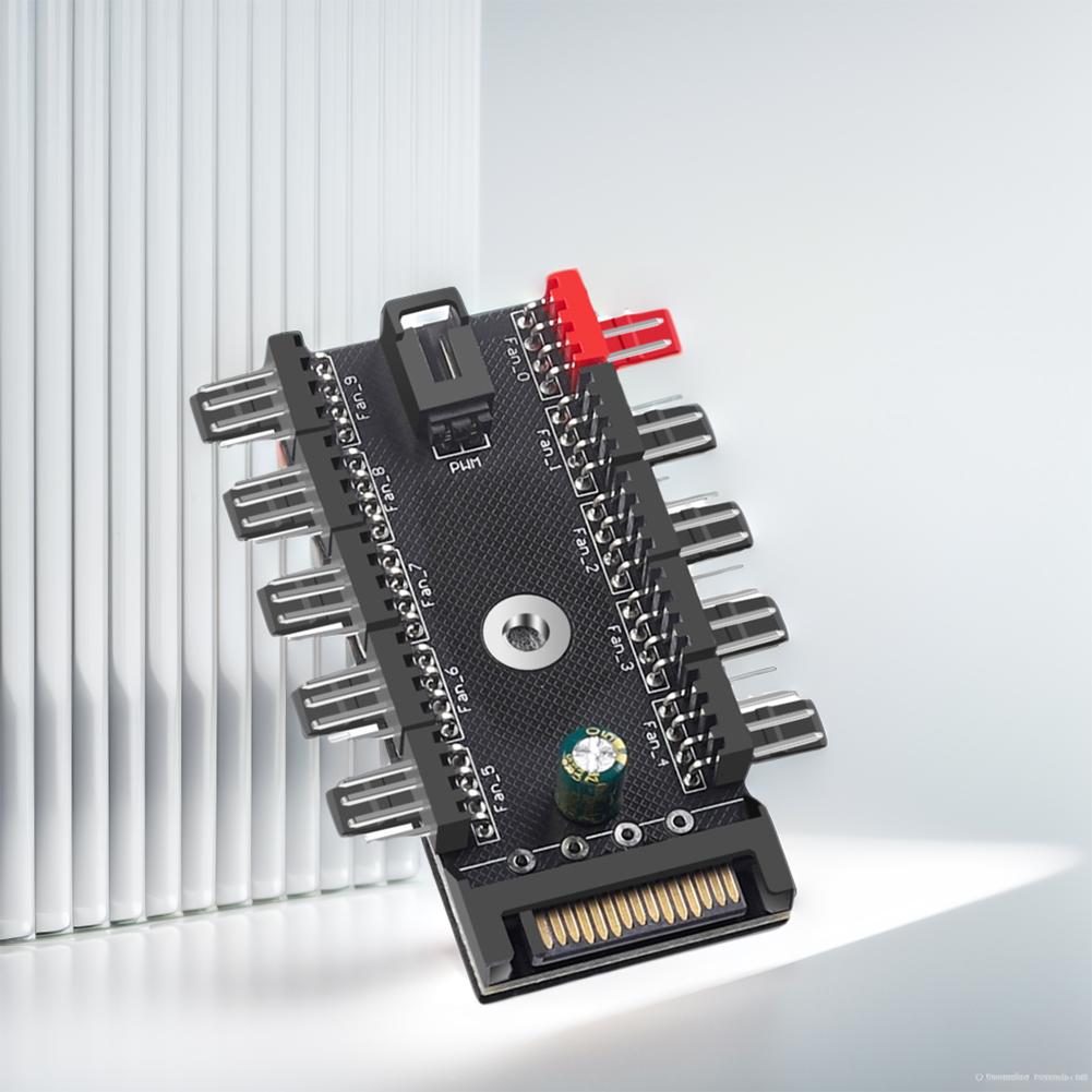 PC Case Motherboard Fan Power Extension Cable 1 To 10 Way Splitter Hub CPU Cooling HUB Cooler Cooling Adapter for PC Computer