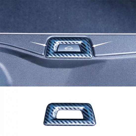 Steel Carbon Fiber Rear Door Tailgate Switch Cover Trim For BMW X5 G05 -