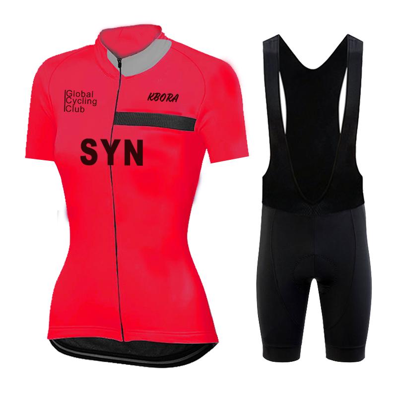 2026 Women Summer Cycling Jersey Set Short Sleeve Pink Bicycle Clothing Road Team Bike Uniform Sportswear Ropa Ciclismo Maillot
