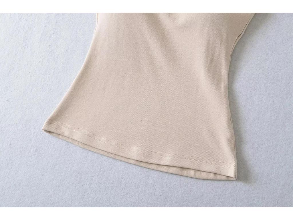 Women's Cartoon Chest Pad T-Shirt: Enhances Bust, Straight Shoulders, Short Sleeve Summer Vest