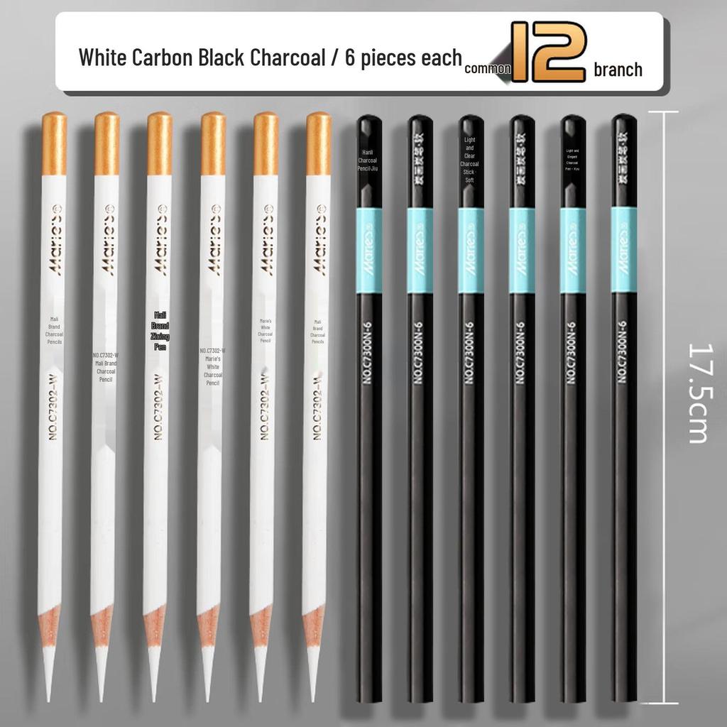 Mali White Charcoal Sketching Pencil - Ideal for Art Students and Hand-Drawn Sketches