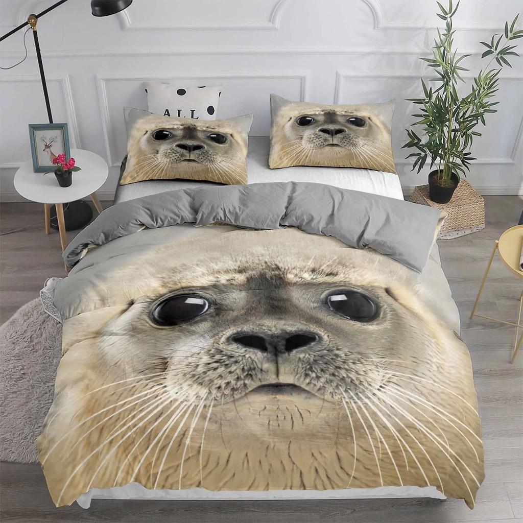 180x220 Bedding Sets Animal Head Duvet Cover Set Super Soft Full Queen King Bedroom Set European American Style Home Textile