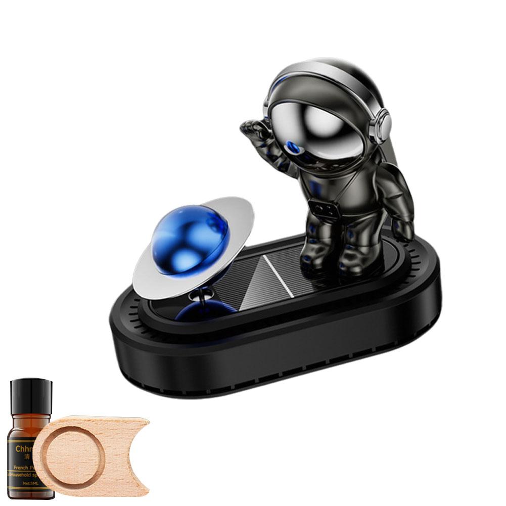 Solar Car Air Freshener Astronaut Car Scent Diffuser Rotatable Solar Car Aromatherapy Fresheners Car Interior Accessories