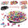 100PCS Colorful Basic Nylon Ealstic Hair Ties for Girls Children Ponytail Hold Scrunchie Rubber Band Kids Basic Hair Accessories