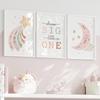 Rainbow Stars Moon Flowers Big Dreams Cartoon Wall Art Canvas Painting Nordic Posters And Prints Pictures Girl Kids Room Decor
