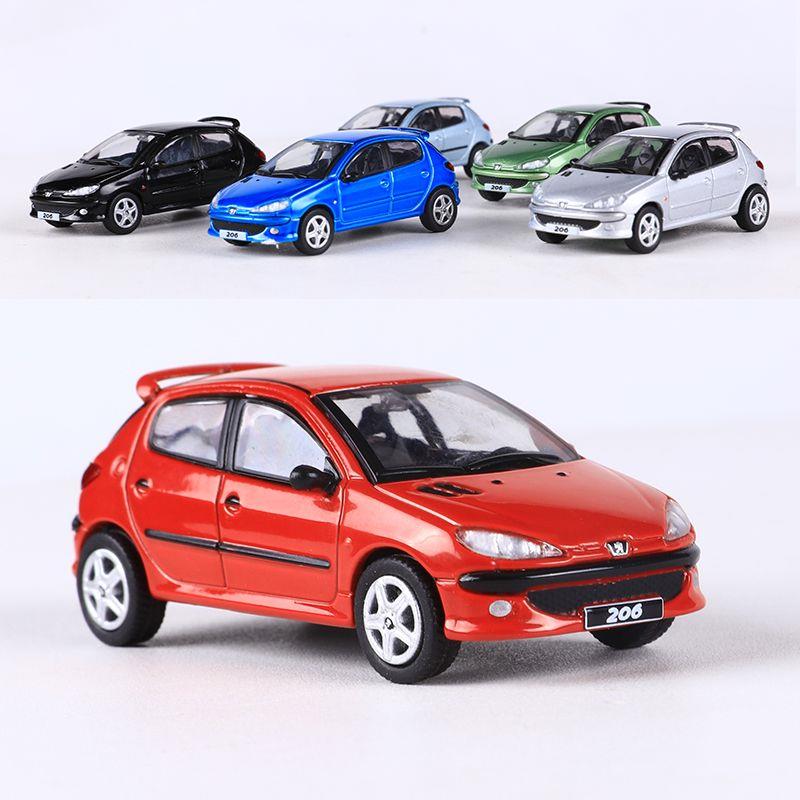 1/64 PEUGEOT 206 Alloy Miniature Car Model Diecast Metal Scale Model Car Static Collection Children Toy Car Vehicles Gifts