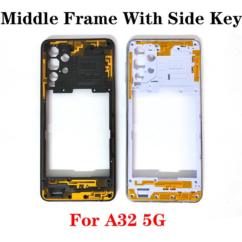 Dla Samsung A32 5G A326 Środkowa Ramka Obudowy Płytka Ramki Bocznej Z Przyciskami Bocznymi Części Naprawcze