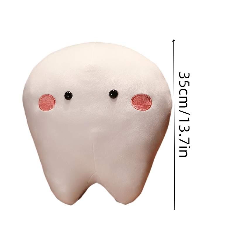 Cute Short Plush Cartoon Tooth Pillow For Kids, Soft And Comfortable On The Sofa