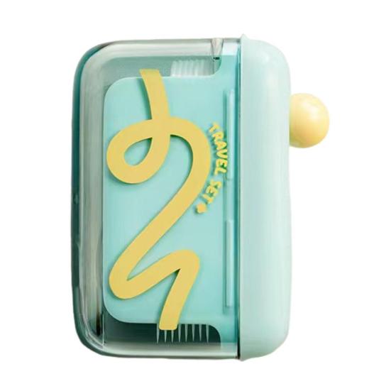 

Portable Floss Pick Dispenser Automatic Pop-Up Dental Flosser Case Reusable Refillable Travel Floss Stick Holder Container Box циан