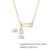 Sparkling Zircon A-Z 26 Letters Necklace for Women, Unique Pin Pendant Necklace, Little Luxury Fashion Jewelry Gifts