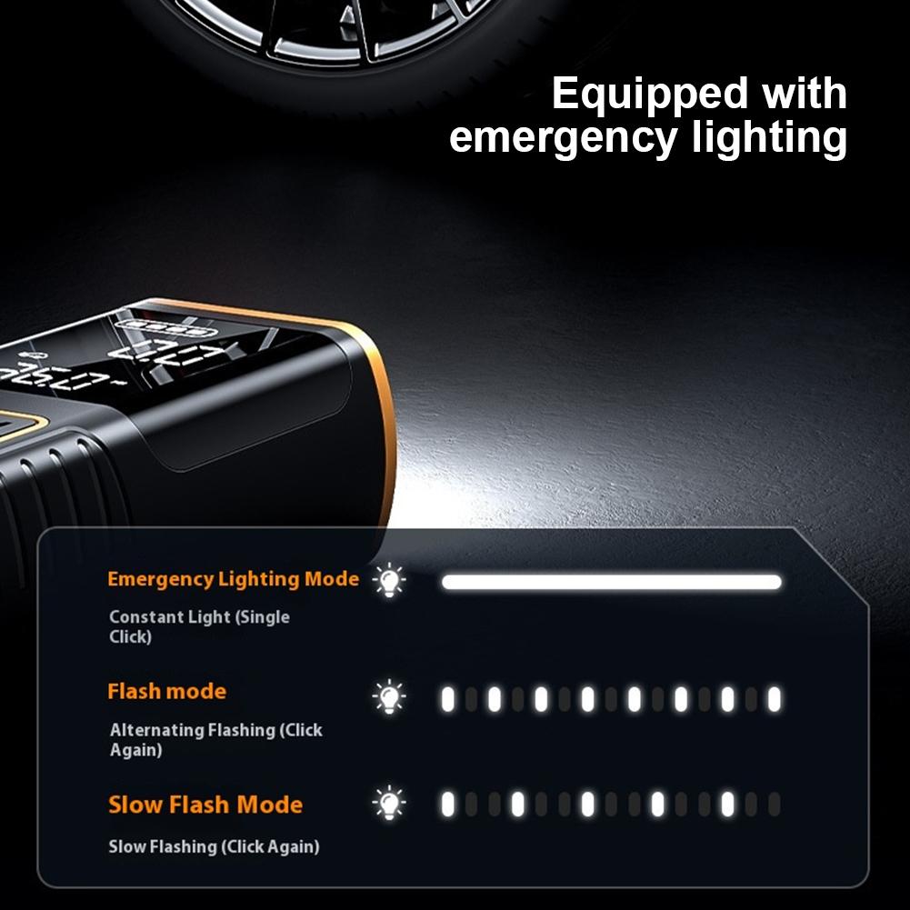 Cordless Electric Tire Inflator 150PSI High Precision Tyre Inflator w/Display & LED Light Bike Tire Pump For Car Motorcycle Ball