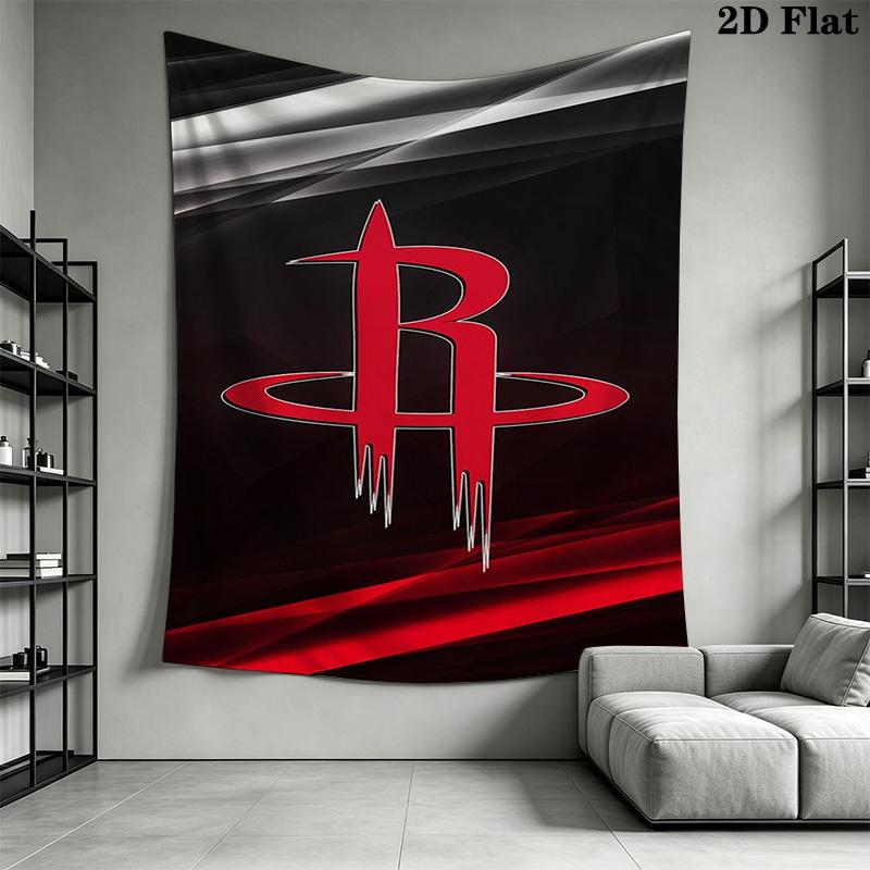 Rockets Logo Design Threepiece Set 1 Duvet Cover 2 Pillowcase Without Core Bedding Set Soft And Comfortable Christmas Birthday Gift