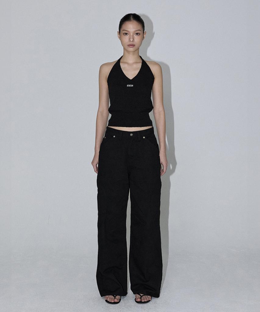 Inegi Halter Long Strap Knit (Black)