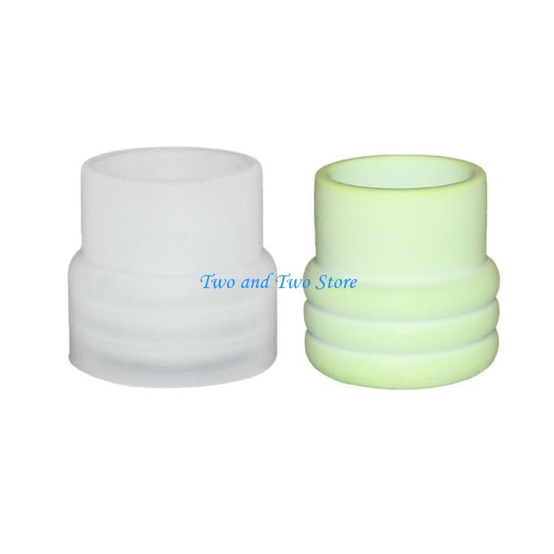HX6F Multipurpose Cylinder Vase Silicone Mold Versatile Resin Cast Set for Home and Office Decoration and Jewelry Storage