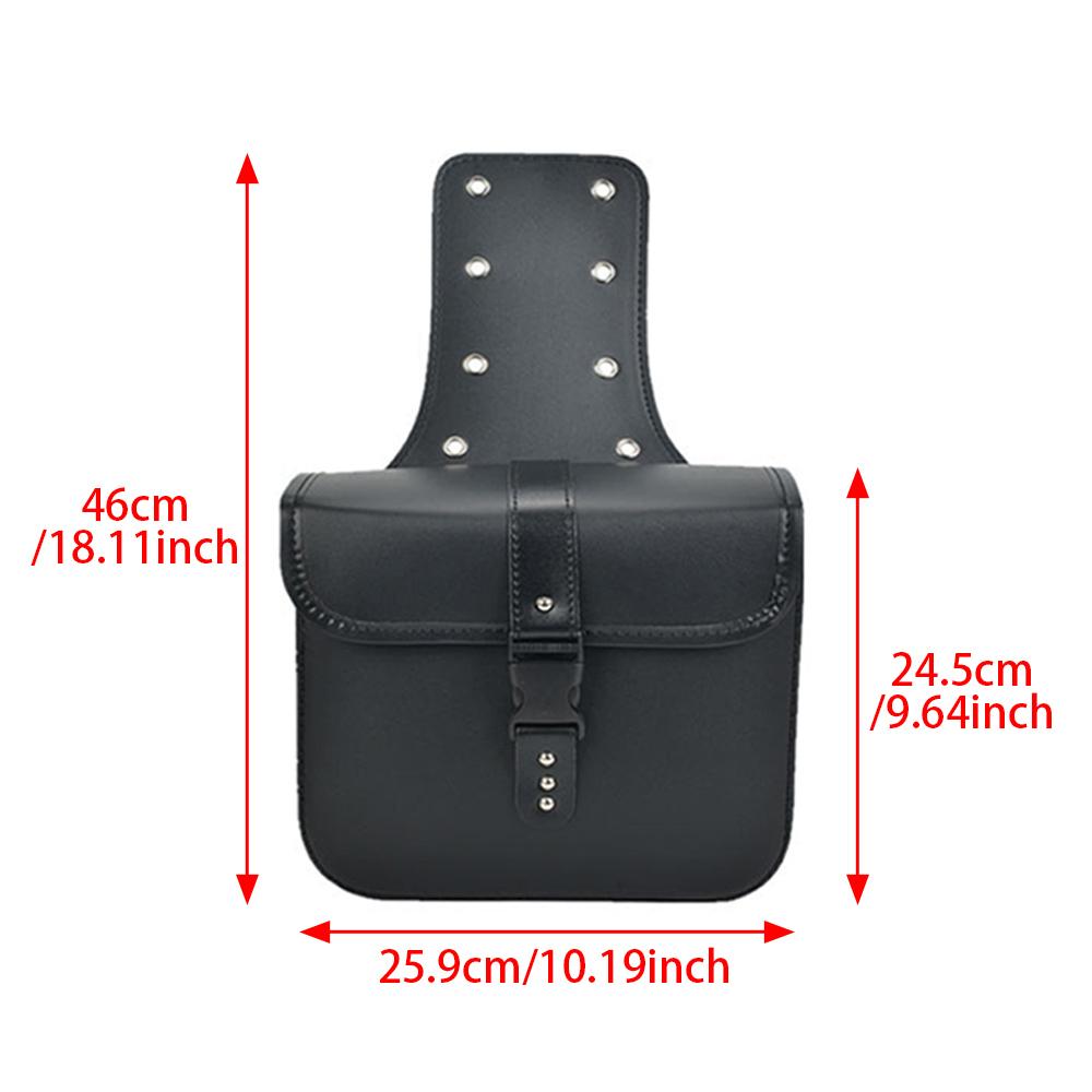 Universal Motorcycle Saddlebags Side Tool Bag Luggage PU Leather Waterproof Retro Fashion PU Leather Bags Motorbike Accessories