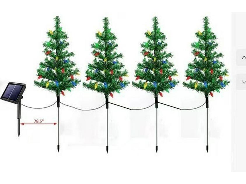 Solar LED Christmas Tree Lights for Outdoor Lawn and Courtyard Decoration