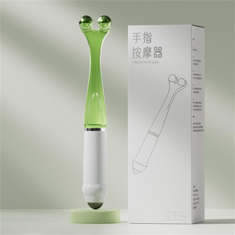 

1 шт. Ручной массажер для акупунктурных точек суставов пальцев, ролики, массажер для акупунктурных точек рук, снимает усталость пальцев, массаж при артрите зелёный