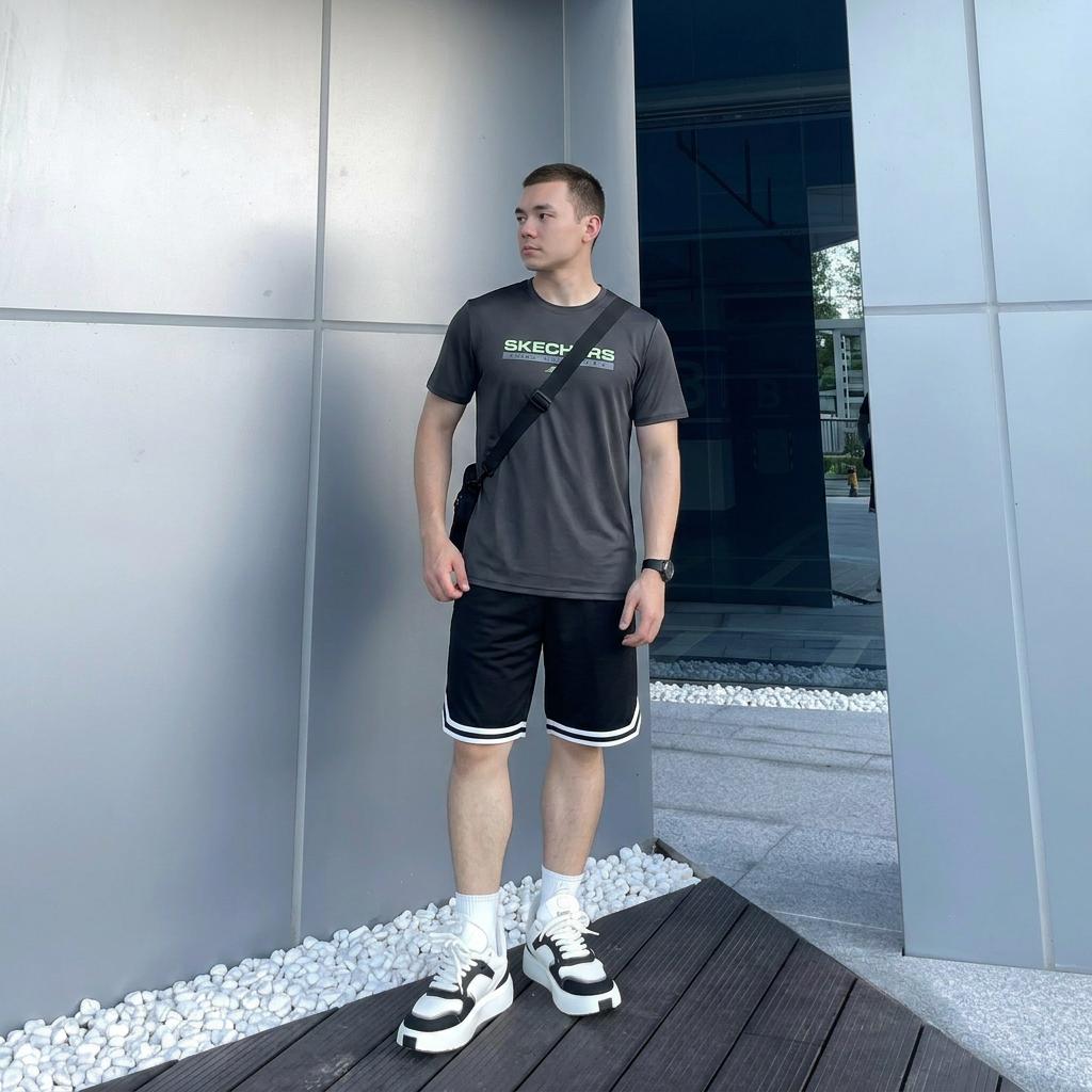 Skechers Sport-Utility Comfortable Skin-Friendly Casual Short Sleeve T-Shirt Men tops P225M160-0018