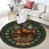 Prehistoric Glass Round Area Rug Under Office Chairs Bedroom Living Room Home Decor
