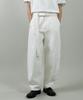 Odeoakaibeu Core Belted Wide Denim Pants White [Curve Ver.]