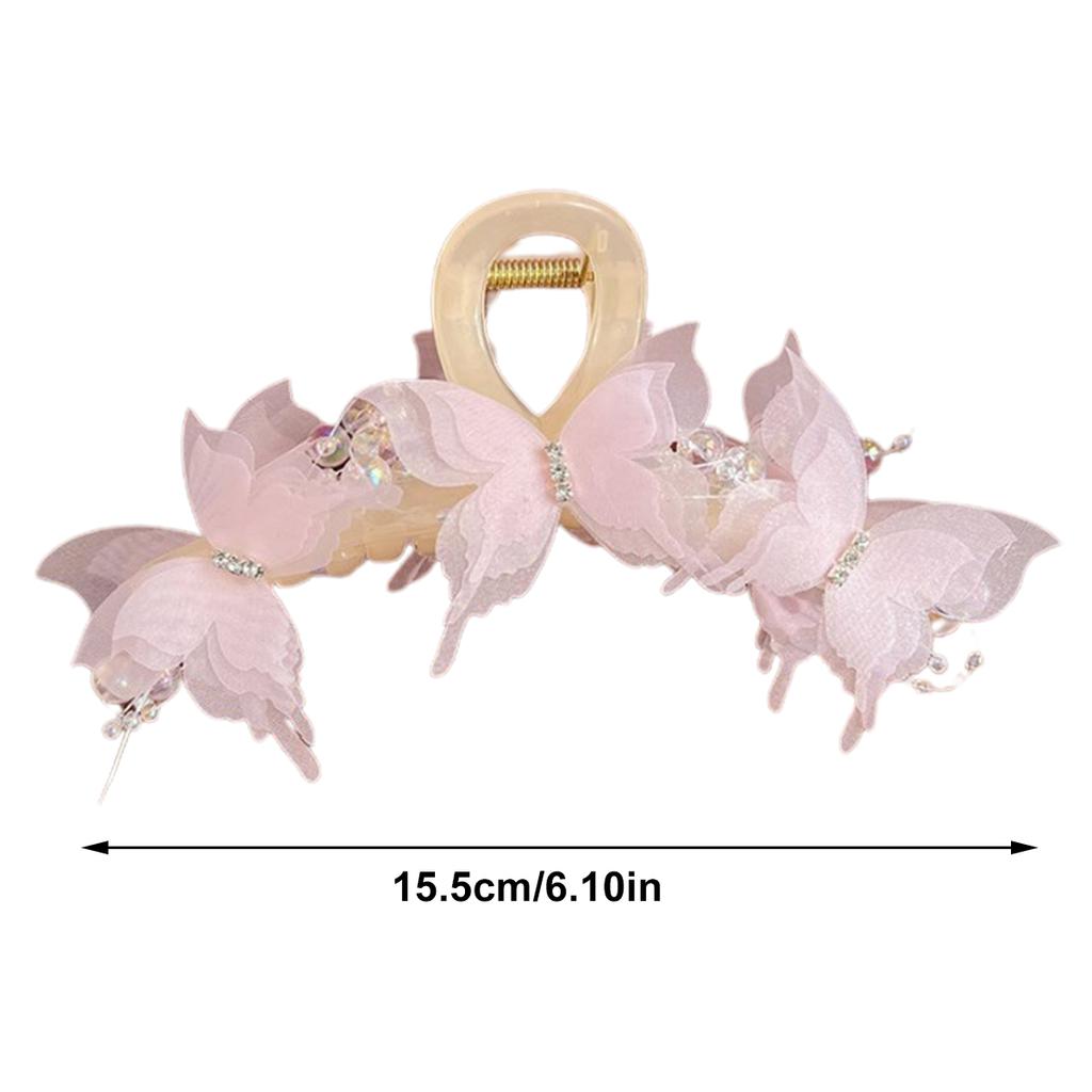 Butterfly Scratch Clip Forest Style Hair Accessory For Women Elegant Clip-On Fairy Headpiece For Daily Wear Durable