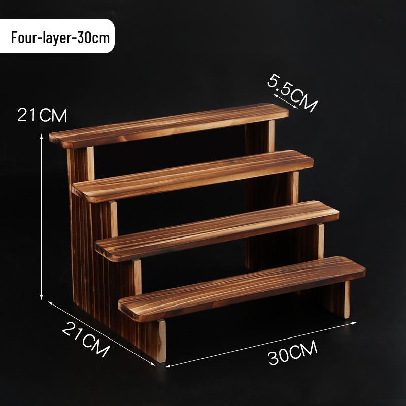Solid Wood Display Rack for Action Figures, Collectibles, and Succulents
