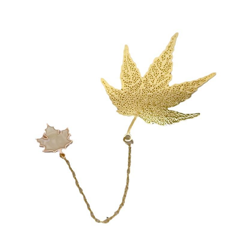 Brass Leaf Vein Metal Bookmarks - Student Stationery & Gifts (2026)