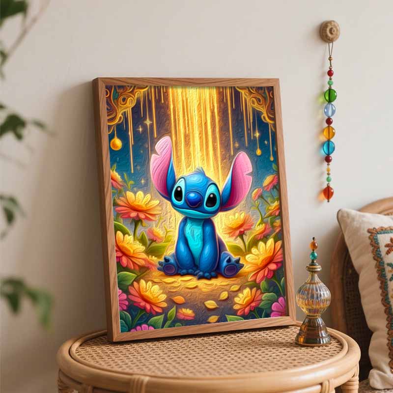 Disney Stitch Oil Painting Hand Painting Art Kit Coloring Painting Handmade Diy Home Decoration Gift