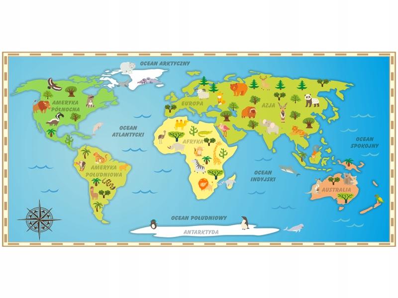 Decorative Stickers for Kids - World Map