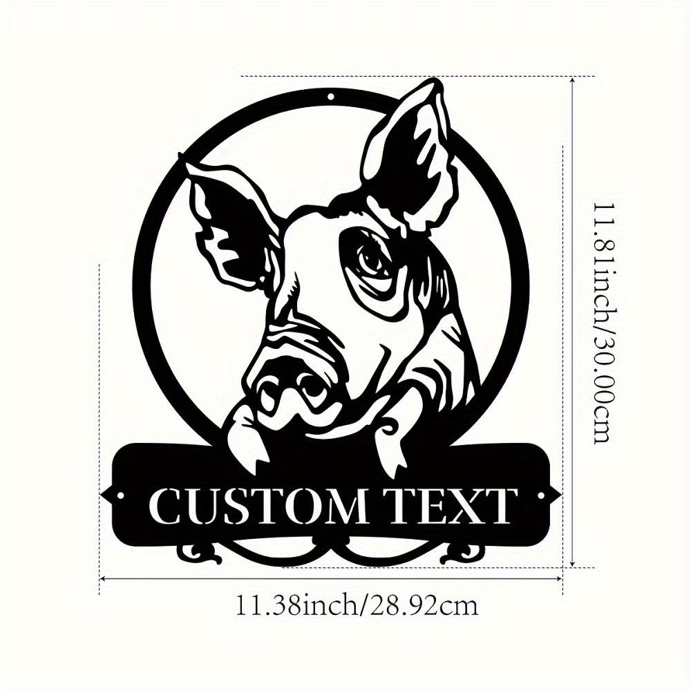 

Metal Pig Wall Art Farmhouse Decor Personalized Family Name Sign Unique Gift TYDZ002979